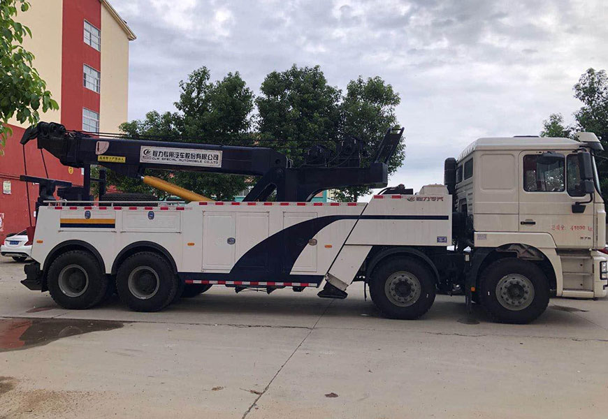 國(guó)六陜汽德龍前四后八拖吊分離清障車(chē)圖片